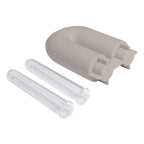 Silicone mold U-shape vase ribbed,