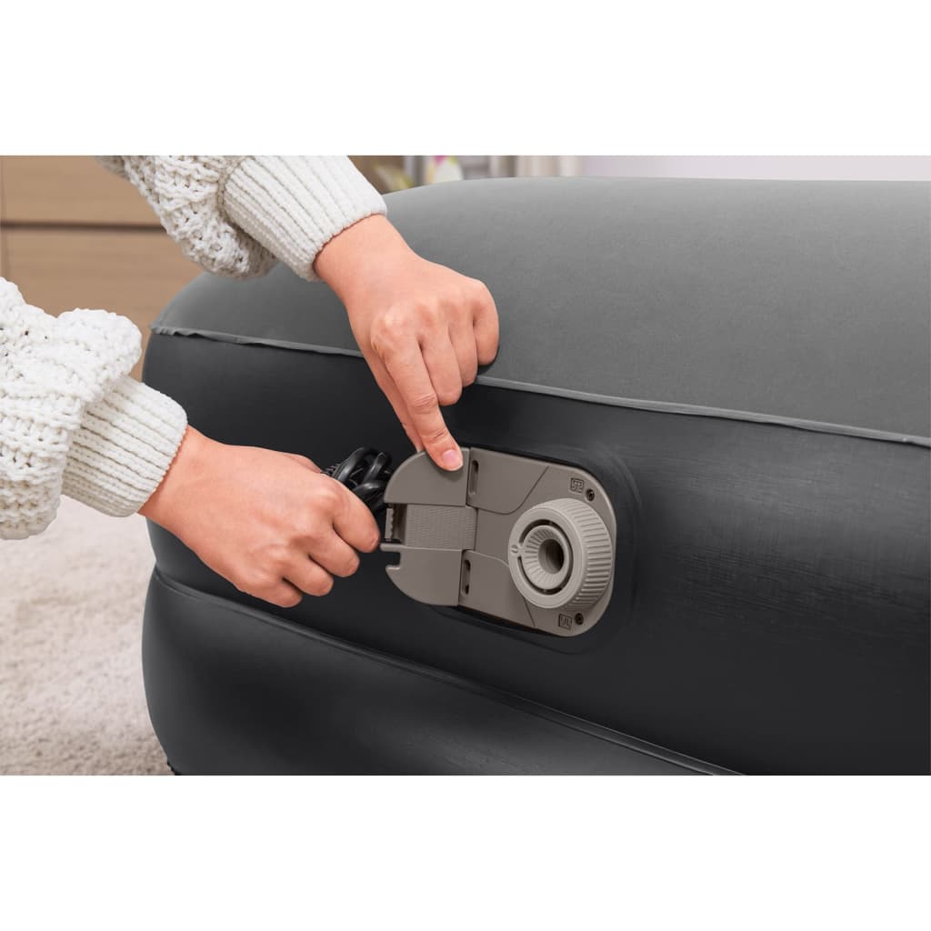 Luftbett mit Integrierter Luftpumpe Beflockt 191x97x46 cm
