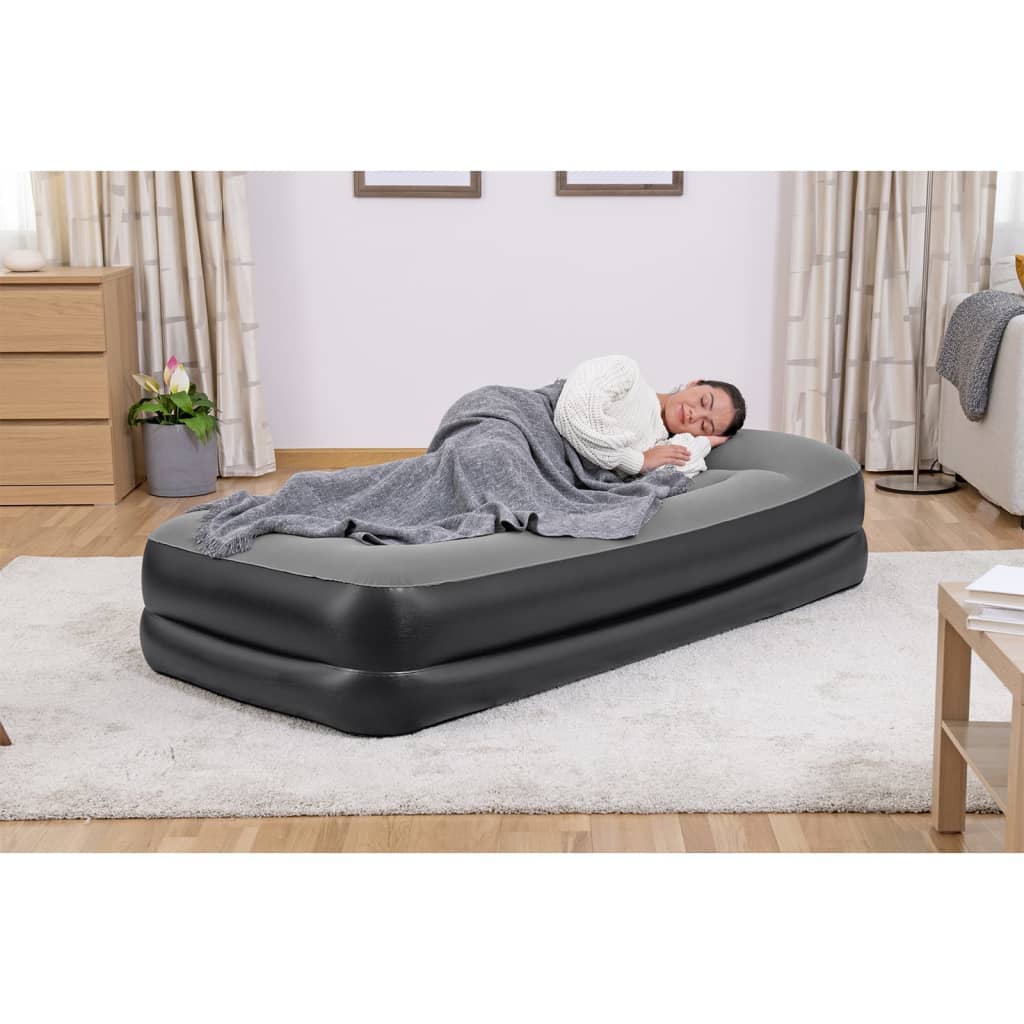 Luftbett mit Integrierter Luftpumpe Beflockt 191x97x46 cm