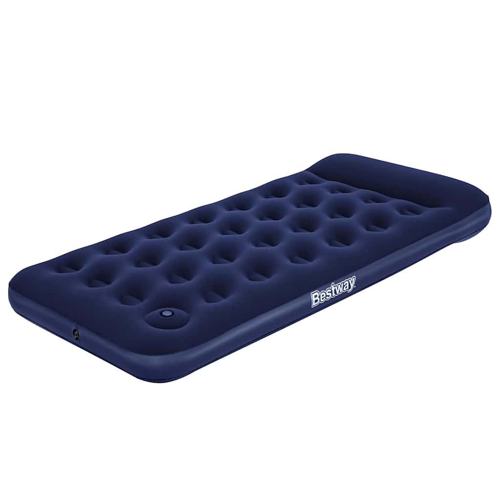 Luftmatratze Aufblasbar Beflockt mit Fußpumpe 188x99x28 cm