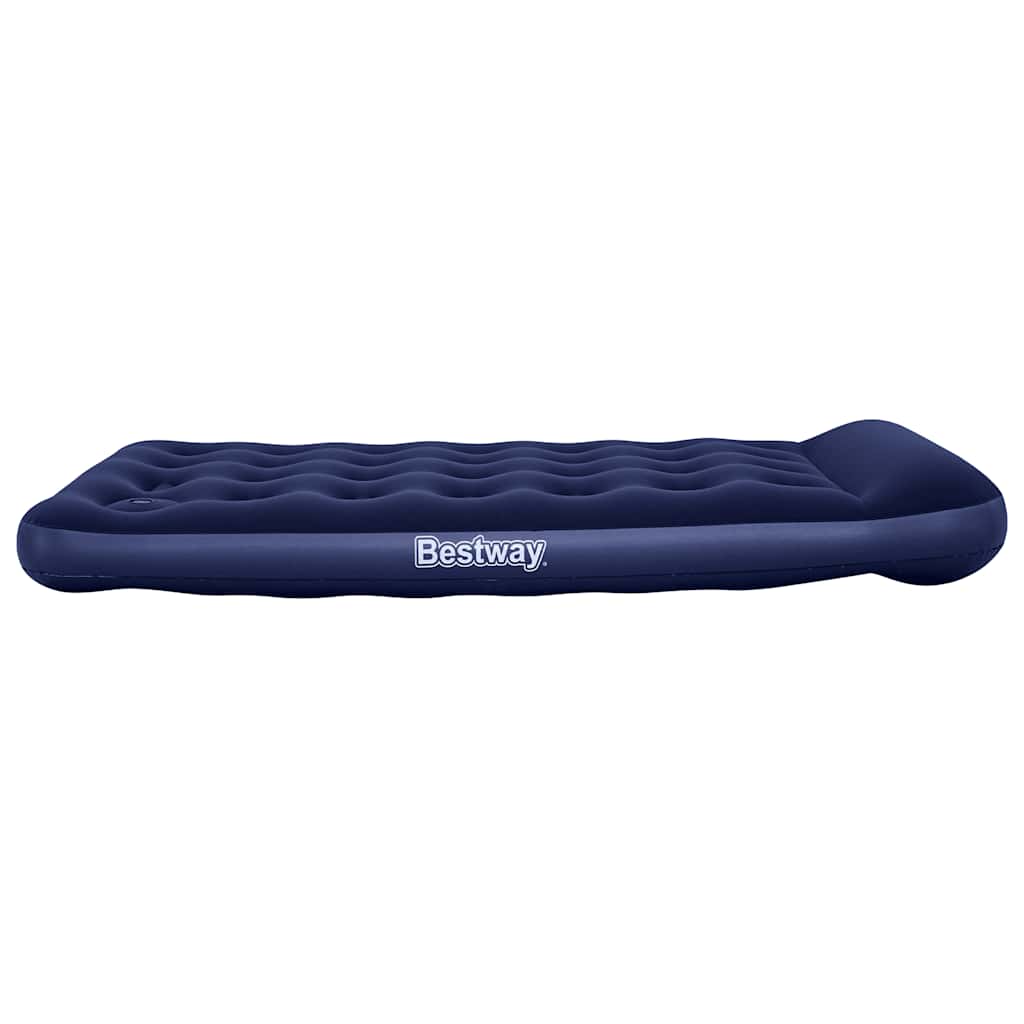 Luftmatratze Aufblasbar Beflockt mit Fußpumpe 188x99x28 cm