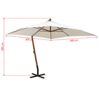 Ampelschirm 300x300 cm Holzmast