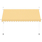 Einziehbare Markise Handbetrieben 400 cm Orange/Weiß Gestreift
