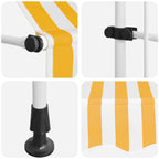 Einziehbare Markise Handbetrieben 400 cm Orange/Weiß Gestreift