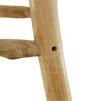 Barhocker Ziegenleder und Teak Massivholz