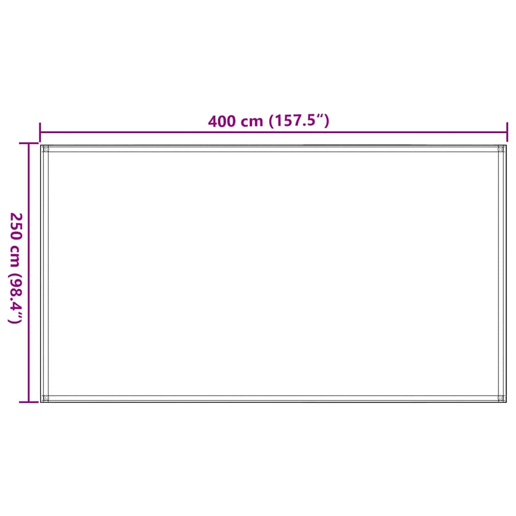 Zeltteppich 250 x 400 cm Anthrazit