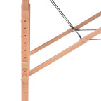 Massageliege 3-Zonen mit Hocker Klappbar 10 cm Sitz Schwarz