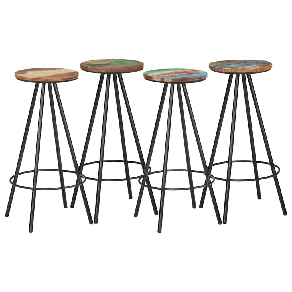 Barhocker 4 Stk. Massives Altholz