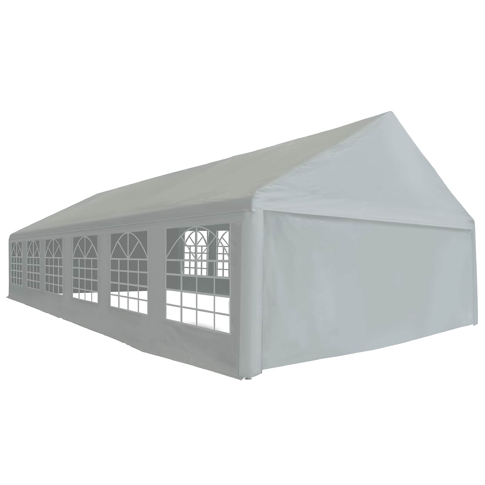 Zeltstoff ohne Gestell Grau 12 x 6 m PE