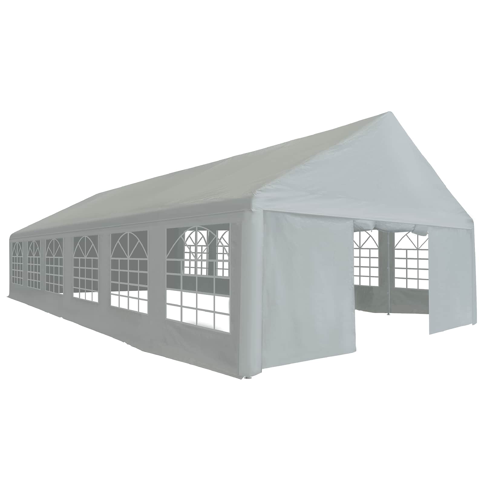 Zeltstoff ohne Gestell Grau 12 x 6 m PE
