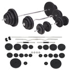 Langhantel- und Kurzhantelset 120 kg