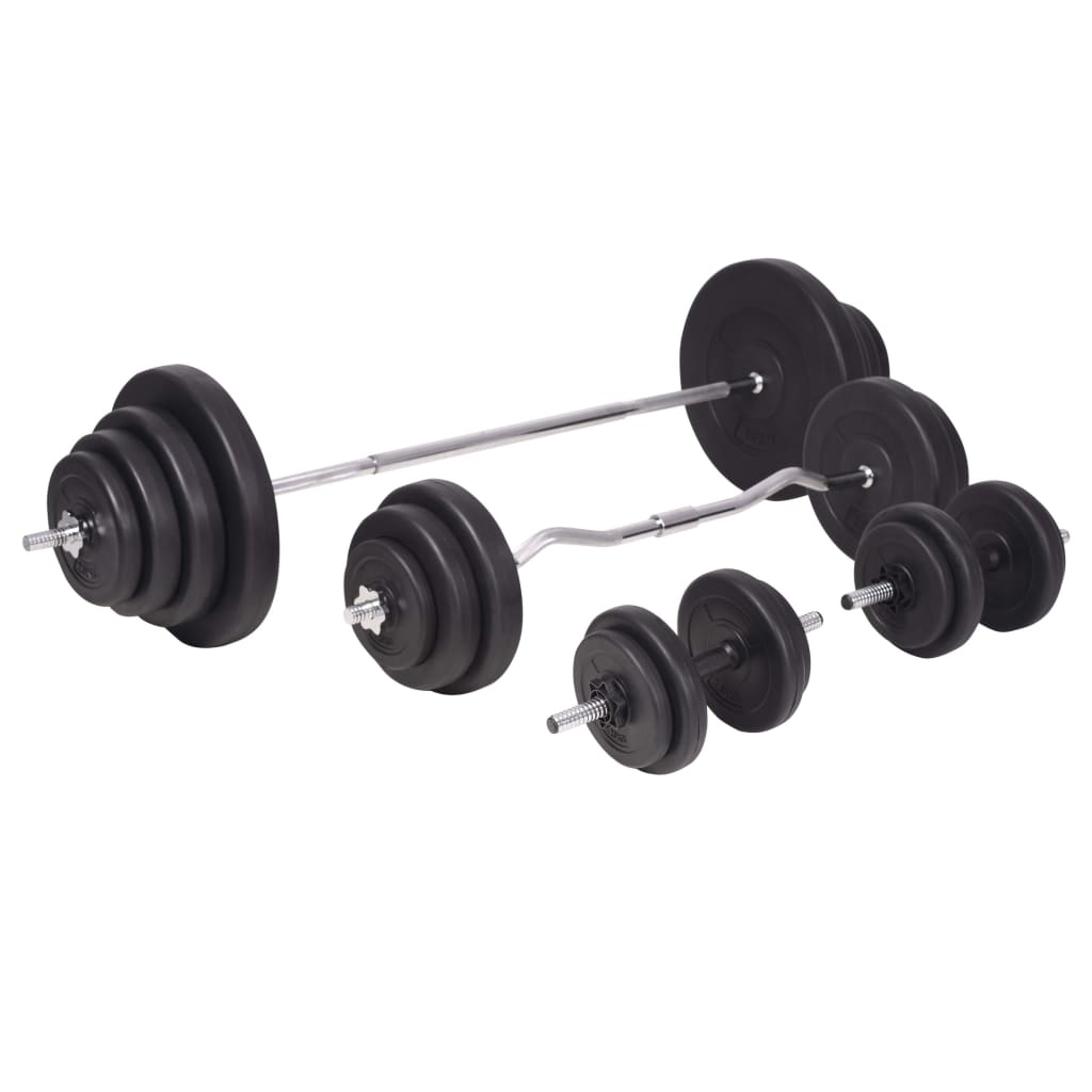 Langhantel- und Kurzhantelset 120 kg