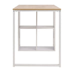 Schreibtisch 120×60×75 cm Eichenbraun und Weiß