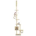 Katzen-Kratzbaum mit Sisal-Kratzsäulen 260 cm Beige