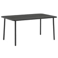 Gartentisch Dunkelgrau 150x90x72 cm Stahl