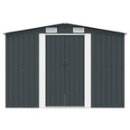 Gerätehaus 257x298x178 cm Metall Anthrazit