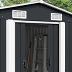 Gerätehaus 257x580x181 cm Metall Anthrazit