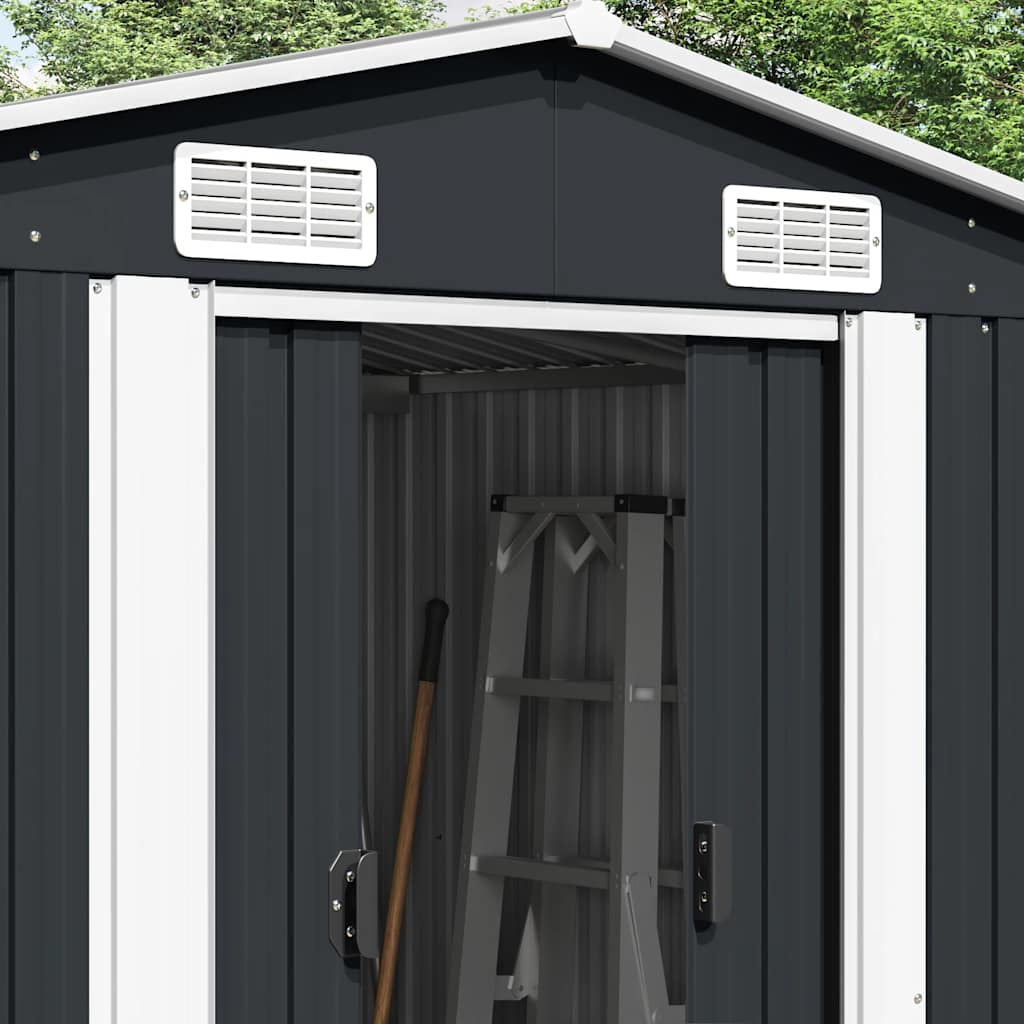 Gerätehaus 257x580x181 cm Metall Anthrazit
