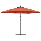 Ampelschirm mit Aluminium-Mast 350 cm Terrakotta