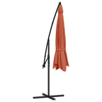 Ampelschirm mit Aluminium-Mast 350 cm Terrakotta