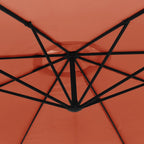 Ampelschirm mit Aluminium-Mast 350 cm Terrakotta