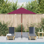 Sonnenschirm mit Holz-Mast 150x200 cm Bordeauxrot
