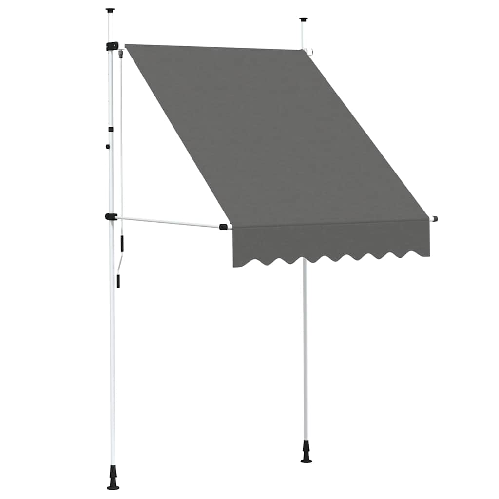 Einziehbare Markise Handbetrieben 150 cm Anthrazit