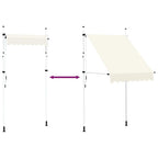 Einziehbare Markise Handbetrieben 150 cm Cremeweiß