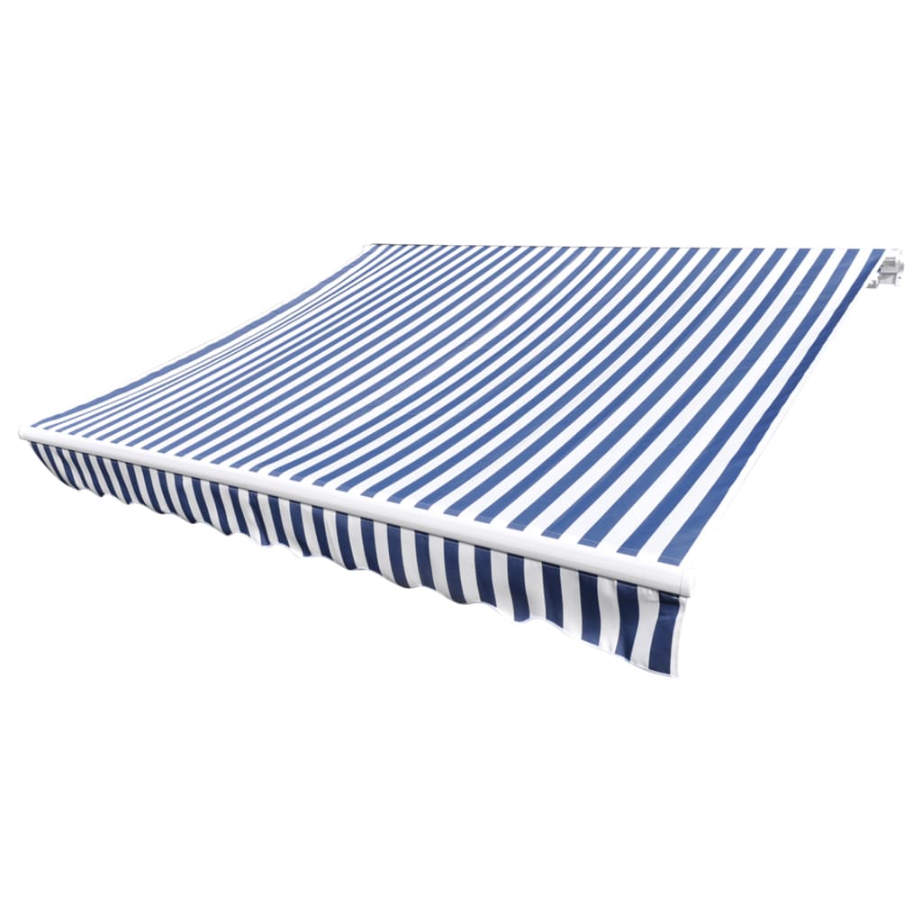 Markisenbespannung Canvas Blau & Weiß 5x3 m