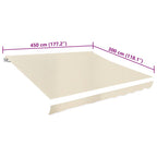 Markisenbespannung Canvas Creme 450x300 cm