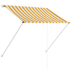 Einziehbare Markise 150×150 cm Gelb und Weiß