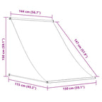 Einziehbare Markise 150×150 cm Gelb und Weiß