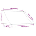 Einziehbare Markise 250×150 cm Anthrazit