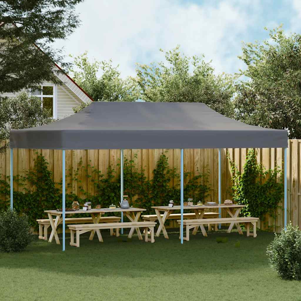 Pop-Up-Partyzelt Faltbar 3x6 m Anthrazit