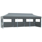 Faltzelt Partyzelt Pop-Up mit 5 Seitenwänden 870x291x315 cm Anthrazit