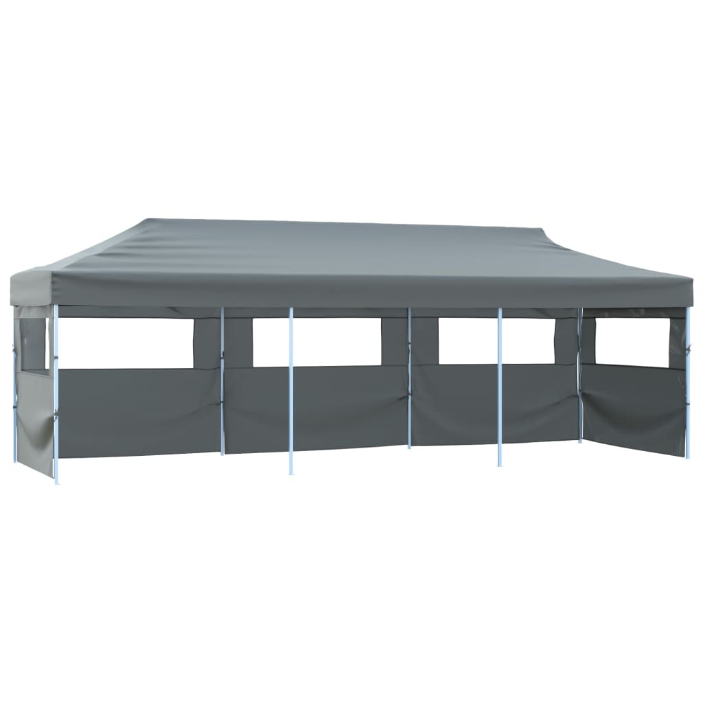 Faltzelt Partyzelt Pop-Up mit 5 Seitenwänden 870x291x315 cm Anthrazit