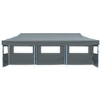 Faltzelt Partyzelt Pop-Up mit 5 Seitenwänden 870x291x315 cm Anthrazit