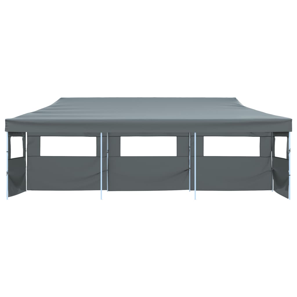 Faltzelt Partyzelt Pop-Up mit 5 Seitenwänden 870x291x315 cm Anthrazit