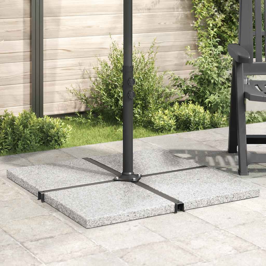 Sonnenschirm-Gewichtsplatte Granit 25 kg Quadratisch Grau