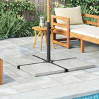 Sonnenschirm-Gewichtsplatte Granit 25 kg Quadratisch Grau