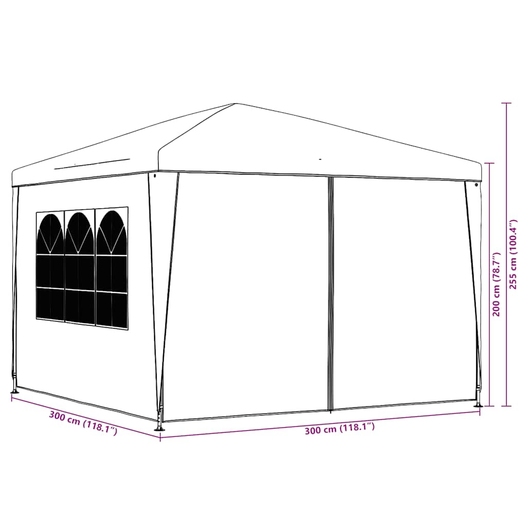 Partyzelt 3x3 m Grün