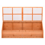 Frühbeet Holz 180x57x62 cm