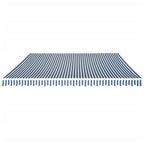 Gelenkarmmarkise 500 cm Blau/Weiß