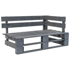 Outdoor-Sofa Paletten mit Kissen in Grau Kiefernholz