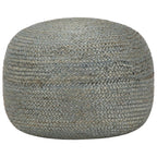 Handgefertigter Sitzpuff Olivgrün 45 x 30 cm Jute