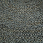 Handgefertigter Sitzpuff Olivgrün 45 x 30 cm Jute