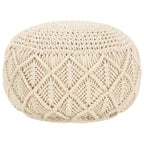 Makramee Sitzpuff Handgefertigt 45 x 30 cm Baumwolle