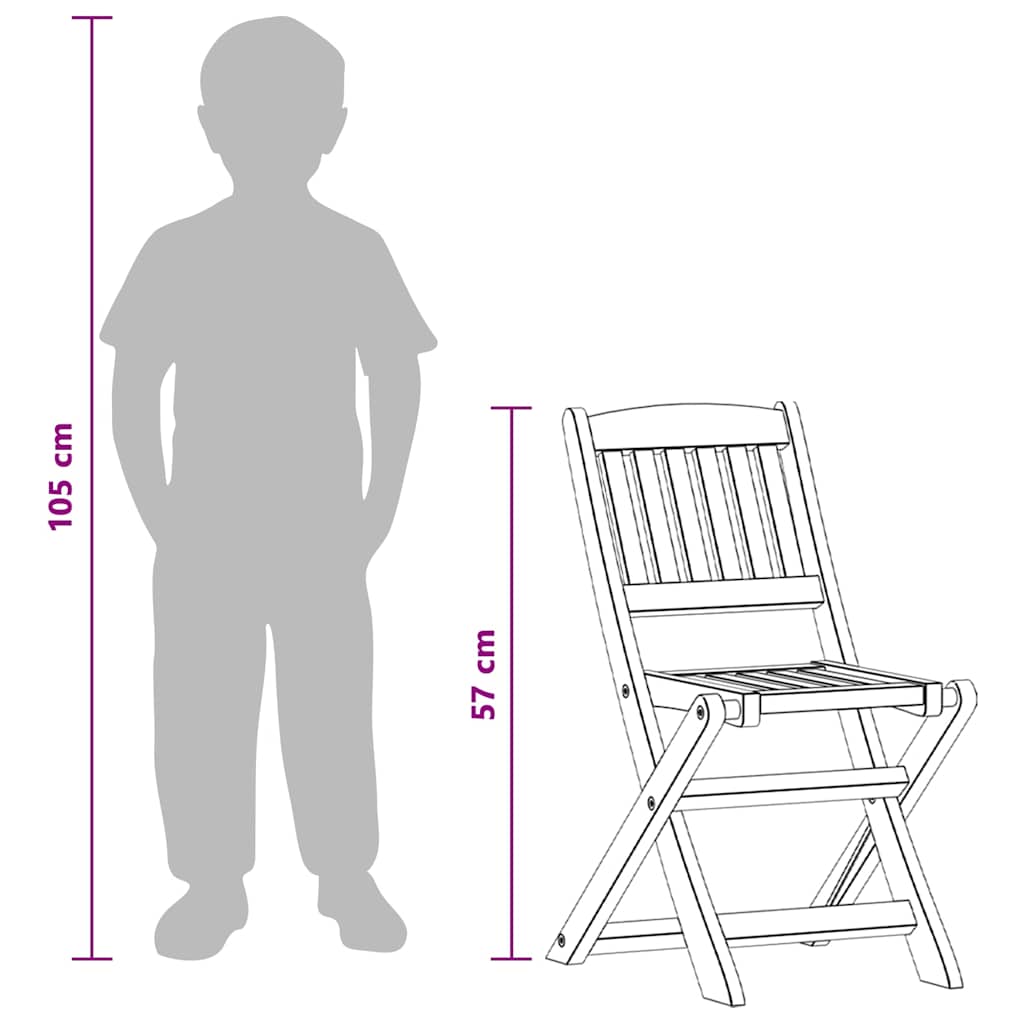 3-tlg. Bistro-Set für Kinder Massivholz Eukalyptus