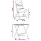 3-tlg. Bistro-Set für Kinder Massivholz Eukalyptus