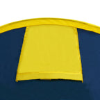 Campingzelt 4 Personen Marineblau/Gelb